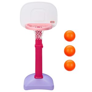 TotSports  Easy Score  Pink Basketball Set with 3 Basketballs